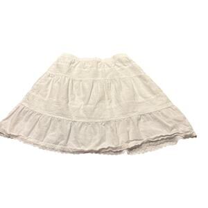 Crash One White Tiered Skirt A-Line Size 12-13 Years Girls